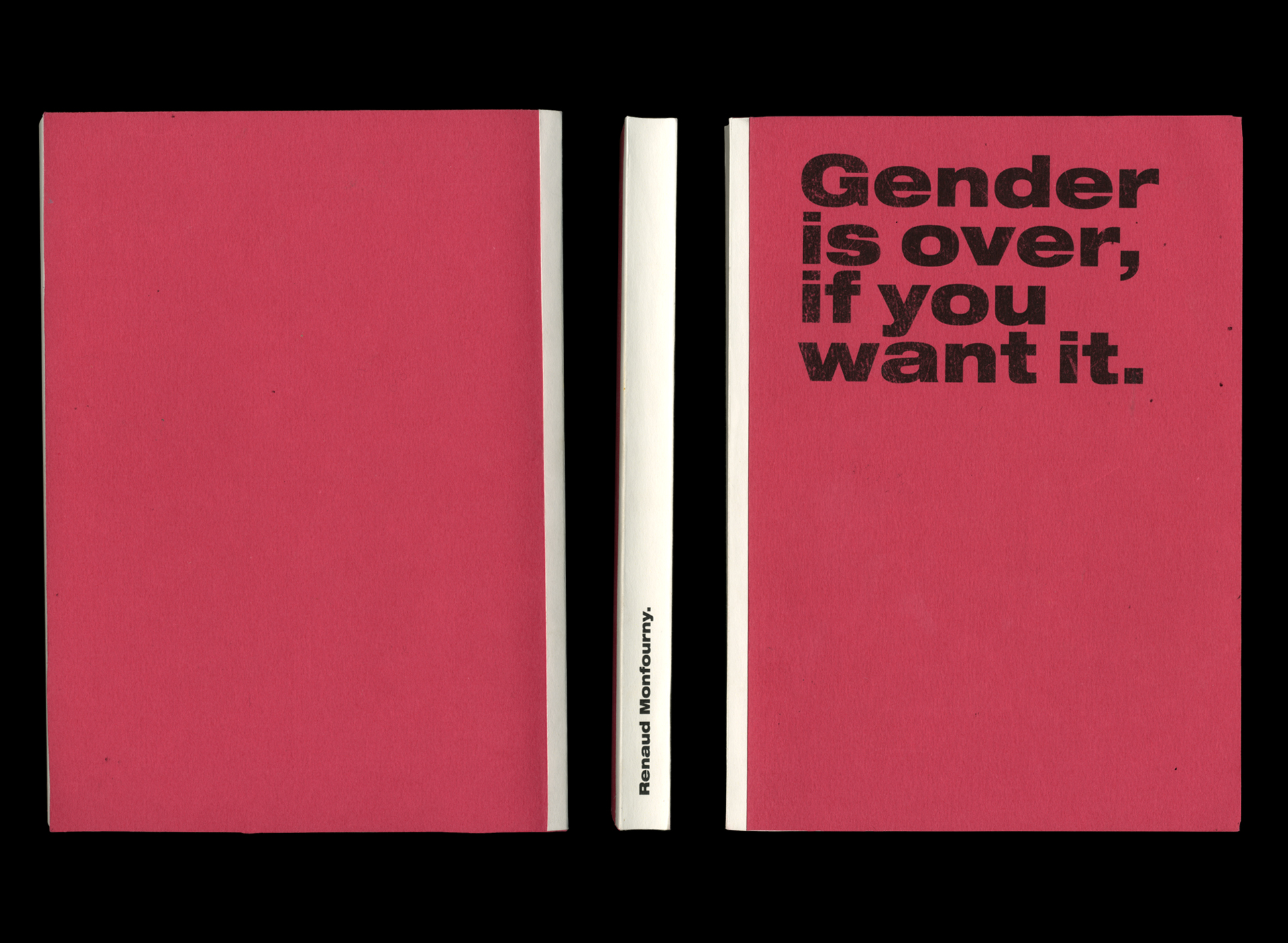 Gender is over — Book Design, 2018