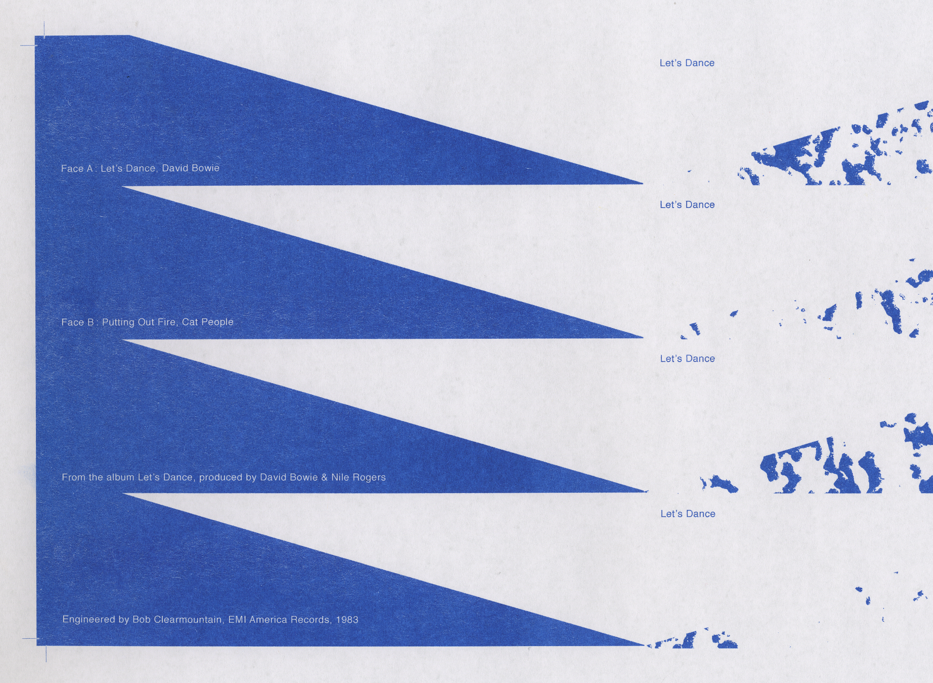 Let's Dance — Vinyl design (riso), 2017